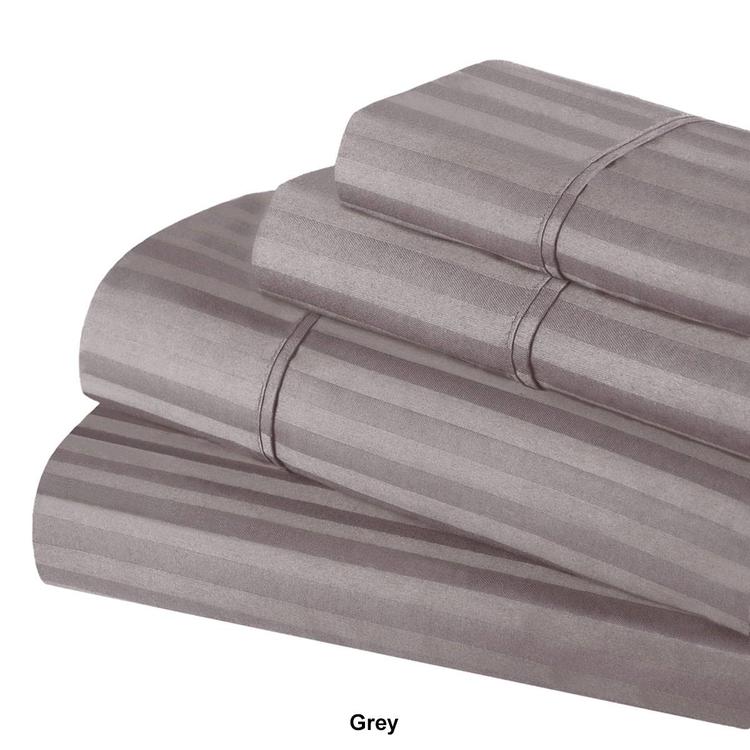 Superior 300TC Egyptian Cotton Striped Deep Pocket Sheet Set