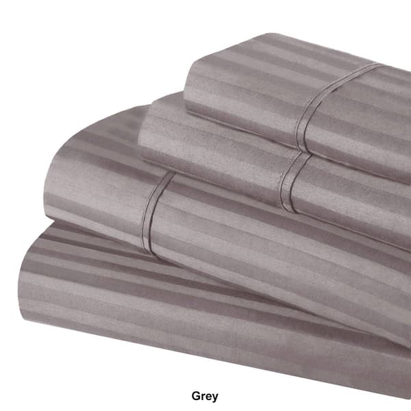 Superior 300TC Egyptian Cotton Striped Deep Pocket Sheet Set