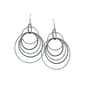 Guess Multi-Textured Orbital Fish Hook Hoop Earrings - image 1