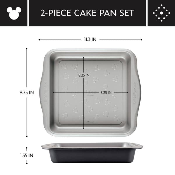 Farberware&#174; Disney Bake with Mickey 2pc. Nonstick Cake Pan Set