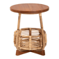 bali & pari Derenik Natural Rattan & Mahogany Wood End Table - image 2