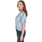 Petite Skye’s the Limit Sunny Blue Skies Tie Dye Leaf Blouse - image 4