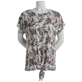 Womens Architect&#40;R&#41; Short Sleeve Palm Tie Front Tee