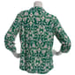 Plus Size Emily Daniels 3/4 Sleeve Scroll Henley BlousE - image 2