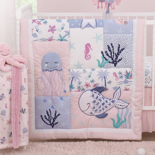 NoJo Mermaid Lagoon 4pc. Crib Bedding Set