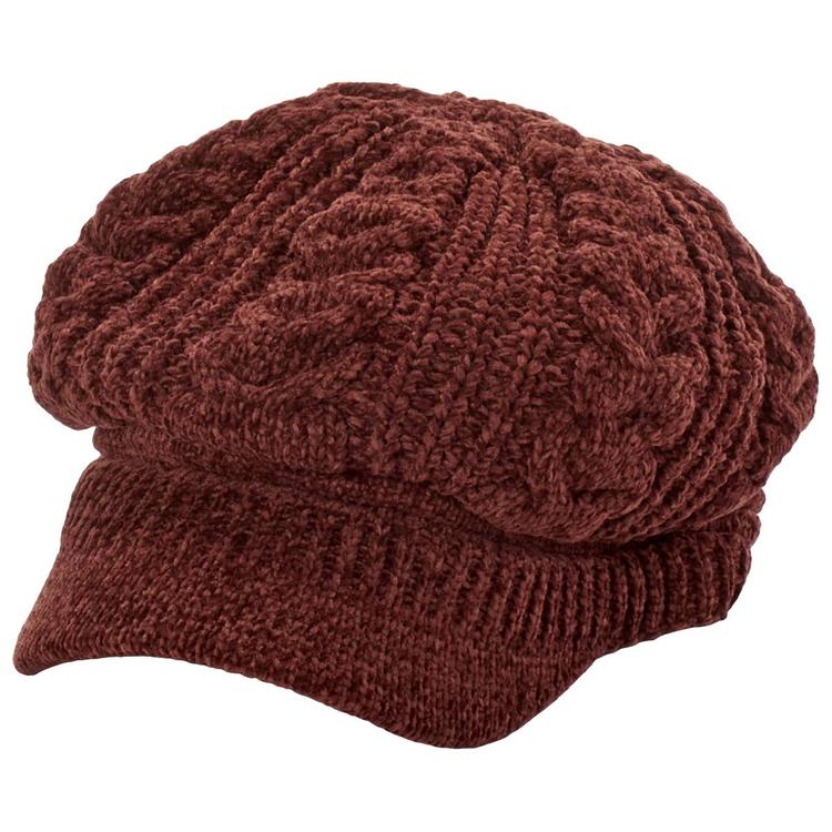 Womens Nine West Slouchy Chenille Newsboy Hat