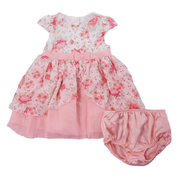 Baby Girl &#40;12-24M&#41; Nannette Floral Crinkle Chiffon Dress - image 