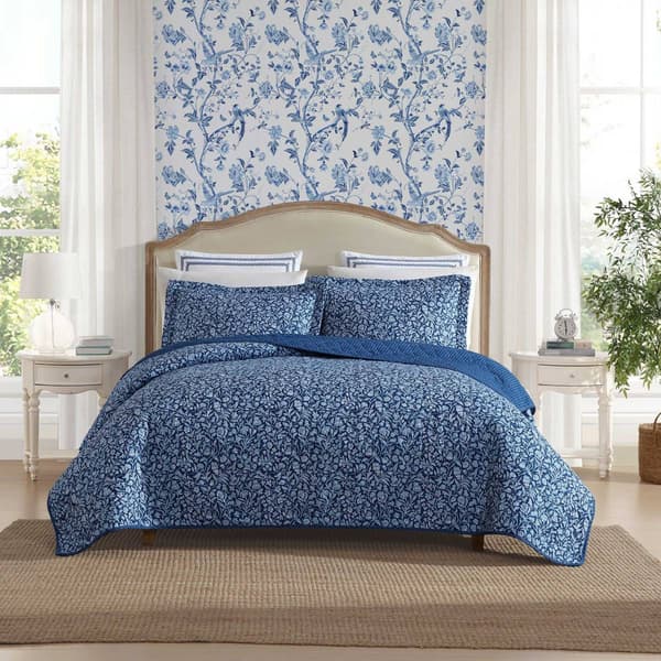 Laura Ashley Elaina Cotton Quilt Set