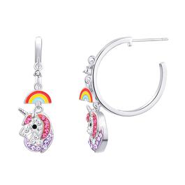 Crystal Critter Rainbow & Unicorn Dangle Charm Earrings