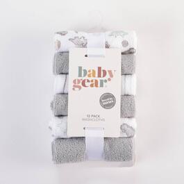 Baby Gear&#40;R&#41; 12pk. Dinosaur/Stripe/Solid Washcloths
