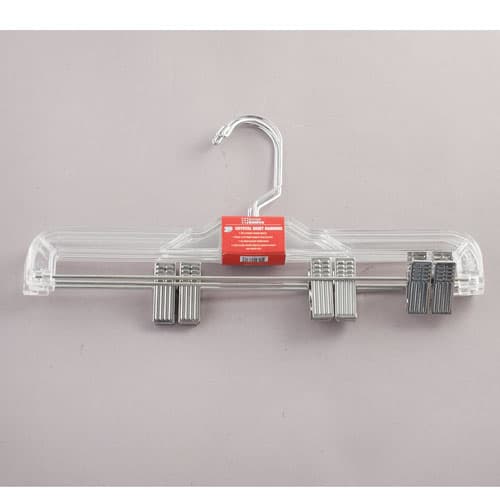 Home Basics Crystal Skirt Hanger 3-Pk - image 