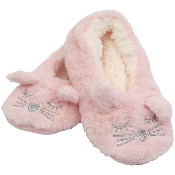 Womens Capelli New York Cat Faux Fur Slipper Socks - image 