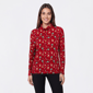 Womens Inner Circle Holiday Corgie Christmas Turtleneck Tee - image 1