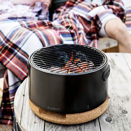 BergHOFF Leo Carbon Steel Studio Portable Tabletop BBQ Grill