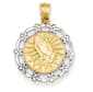 Unisex Gold Classics&#40;tm&#41; 14kt. Yellow & Rhodium Baptism Pendant - image 1