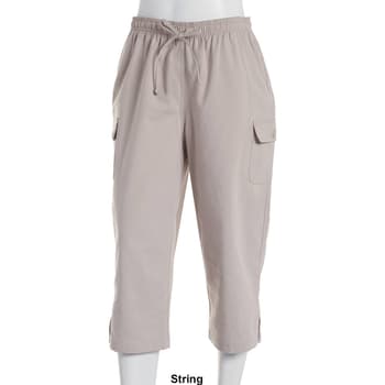 Petite Hasting & Smith Sheeting Cargo Capri Pants - Boscov's