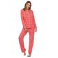 Womens White Mark Long Sleeve Heart Print Pajama Set - image 8