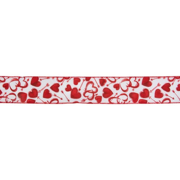 Northlight Seasonal 30ft. Hearts & Arrows Craft Ribbon