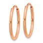 Gold Classics&#8482; 16mm. 14k Rose Gold Polished Hoop Earrings - image 2