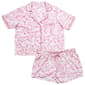 Womens Laura Ashley Short Sleeve Toile Boxy Shorty Pajama Set - image 1