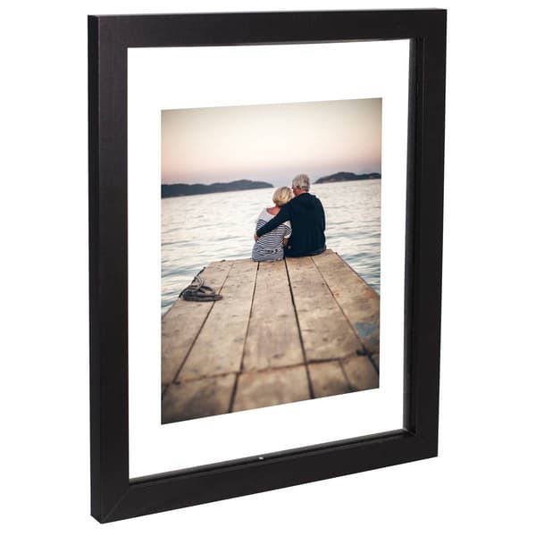Malden Glass Gallery Floating Black Wood Frame