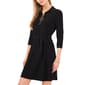 Womens MSK 3/4 Sleeve Blouson 1/2 Zip Solid Dress - image 3