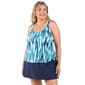 Plus Size Maxine Crystal Reflections Faux Skirtini 1Pc - image 1