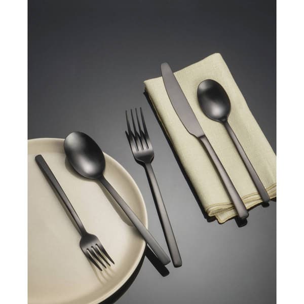 Cambridge&#174; Beacon Black Satin 20pc. Flatware Set