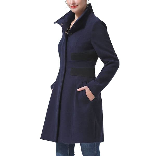 Womens BGSD Fit &amp; Flare Wool Coat