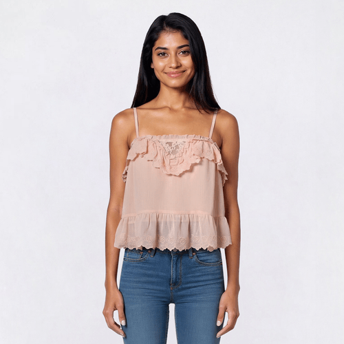 Juniors Madden Girl Lace Inset Babydoll Camisole - image 