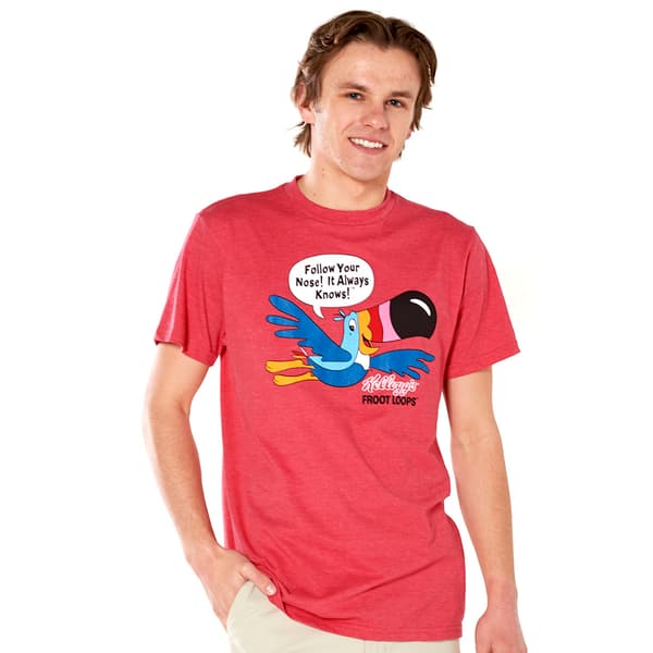 Young Mens Tee Luv Short Sleeve Froot Loops Graphic Tee - image 