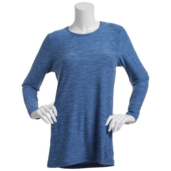 Womens Yogalicious Long Sleeve Heather Maternity Active Tee - image 