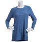 Womens Yogalicious Long Sleeve Heather Maternity Active Tee - image 1