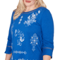 Womens Alfred Dunner The Royal Treatment Embroidered Blouse - image 5