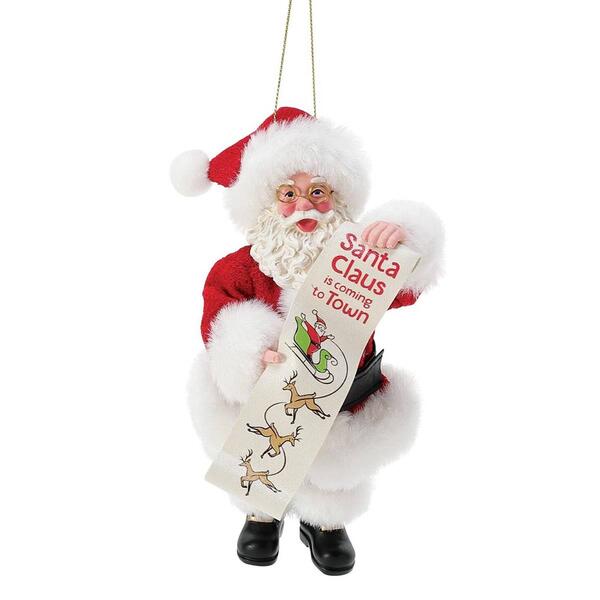 Department 56&#40;R&#41; Possible Dreams Santa Claus is Coming Ornament - image 