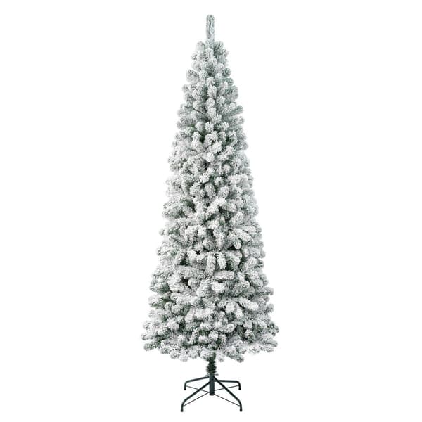 National Tree 7.5ft Acacia Medium Flocked Christmas Tree