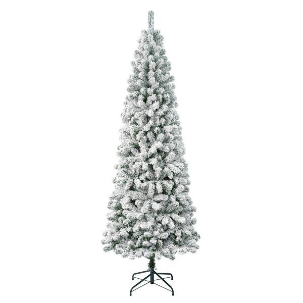 National Tree 7.5ft Acacia Medium Flocked Christmas Tree - image 