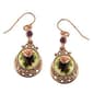1928 Rose Gold/Amethyst Flower Earrings - image 1