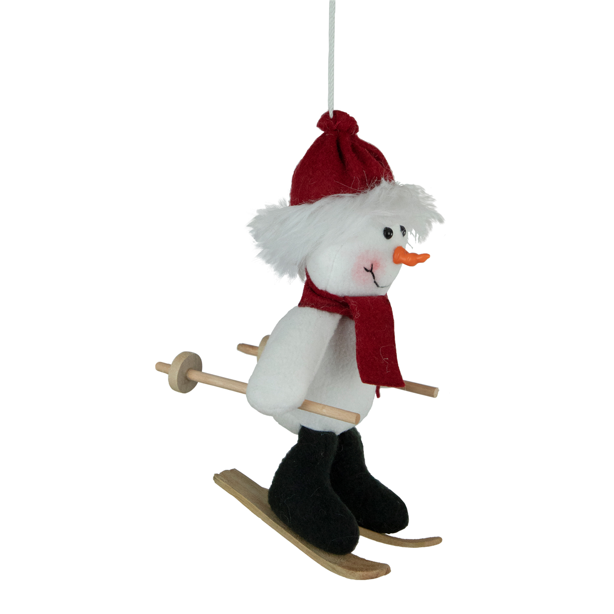 Northlight Skiing Snowman with Santa Hat Christmas Ornament