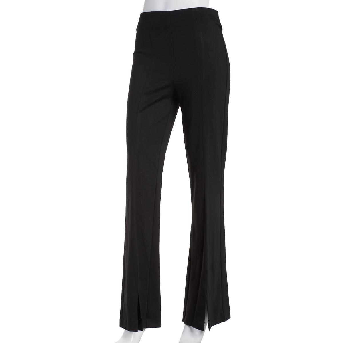 Juniors Leighton Front Slit Ponte Flare Pants