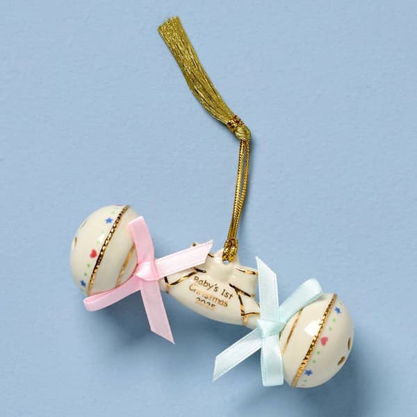 Lenox&#40;R&#41; 2025 Baby''s 1st Christmas Rattle Ornament - image 