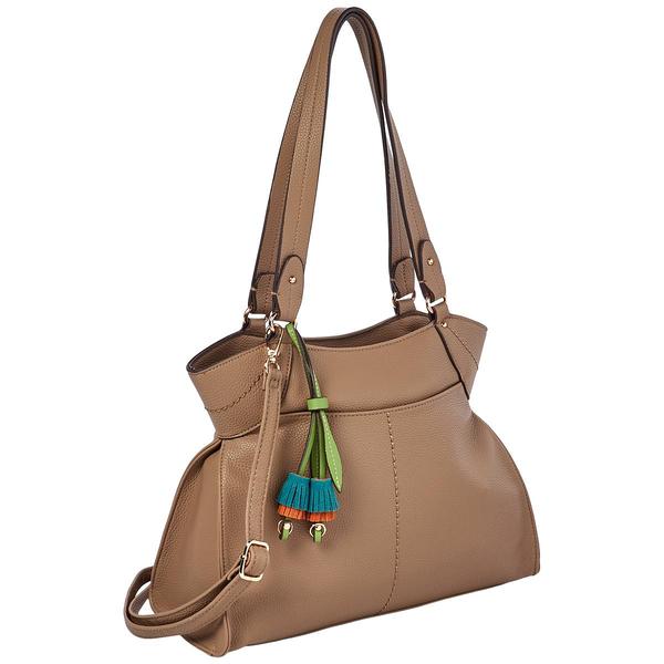 DS Fashion Double Handle North/South Tote with Charm