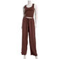 Juniors Hunter & Brown Knit Scoop Tank With Linen Blend Pants Set - image 1