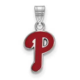 Unisex MLB Philadelphia Phillies Small Enamel Pendant-Red