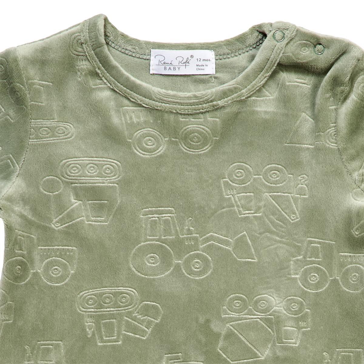 Baby Boy (12-24M) René Rofé® 3pc. Top & Pants Set w/ Socks-Green