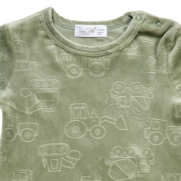 Baby Boy (12-24M) René Rofé® 3pc. Top & Pants Set w/ Socks-Green