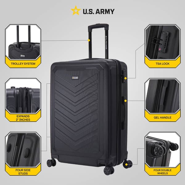 U.S. Army Fox Pro 28in. Expandable Spinner Luggage w/ TSA Lock