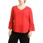 Plus Size NY Collection Bell Sleeve Hi Low Blouse - image 1