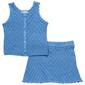 Girls &#40;7-16&#41; Jessica Simpson Sleeveless Crochet Top & Skirt Set - image 1