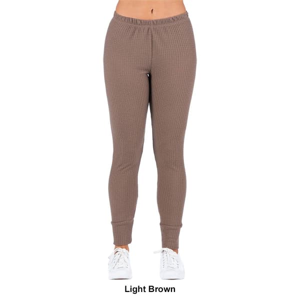 Womens 24/7 Comfort Apparel Waffle Ankle Cuff Sweatpants